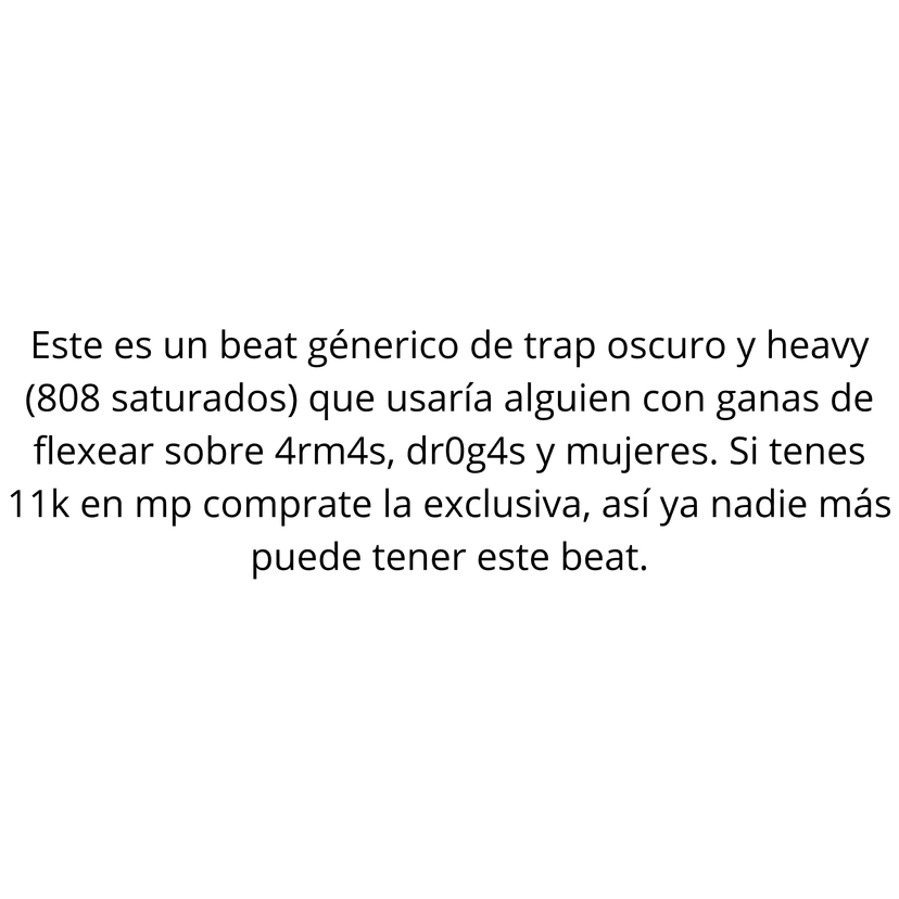 beat genérico de trap oscuro y heavy